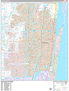Boynton Beach  Wall Map Premium Style